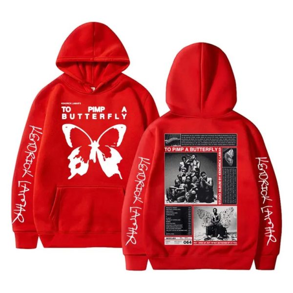 Minimal Kendrick Lamar hoodie inspired by Butterfly album