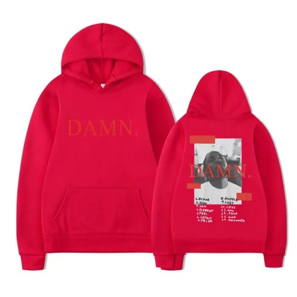 Minimalist Kendrick Lamar DAMN Print Oversized Hoodie for Men and Women