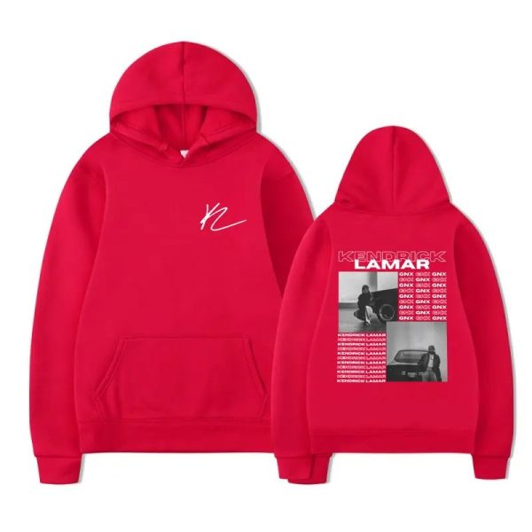 Retro Kendrick Lamar DAMN hoodie with double-sided print and oversized fit
