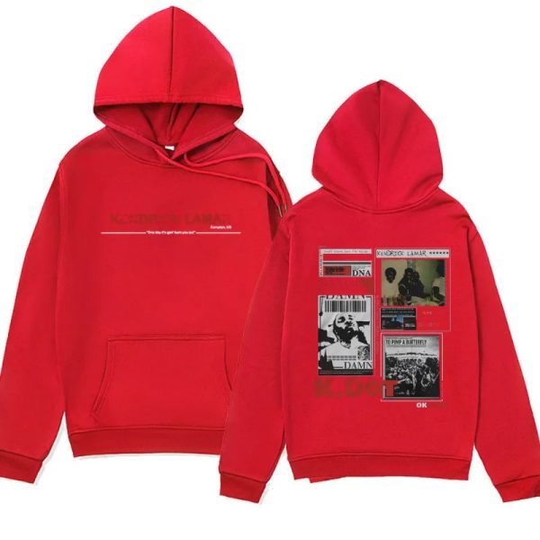Y2K Aesthetic Kendrick Lamar Hoodie – Oversized DAMN. Album Pullover
