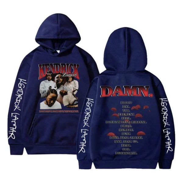 Artistic Kendrick Lamar Hoodie Inspired by DAMN Album – Oversized Unisex Rap Sweatshirt